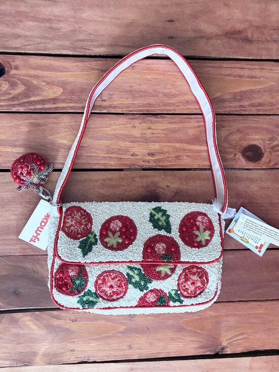 T.J.Maxx Handbags - NWT VIRAL T.J.Maxx Beaded Tomato Purse